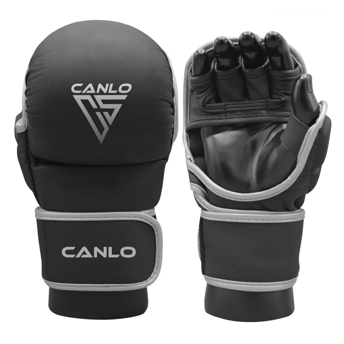 Canlo New MMA Shooter Gloves - Front view premium synthetic leather MMA gloves