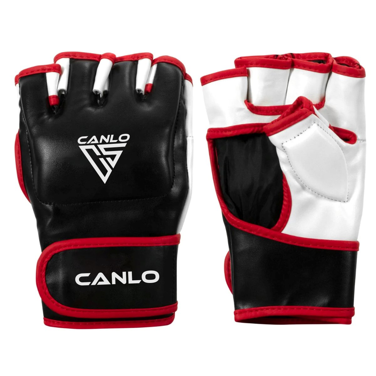 Canlo MMA Training Gloves - Front view with triple reinforced finger loops and layered foam padding