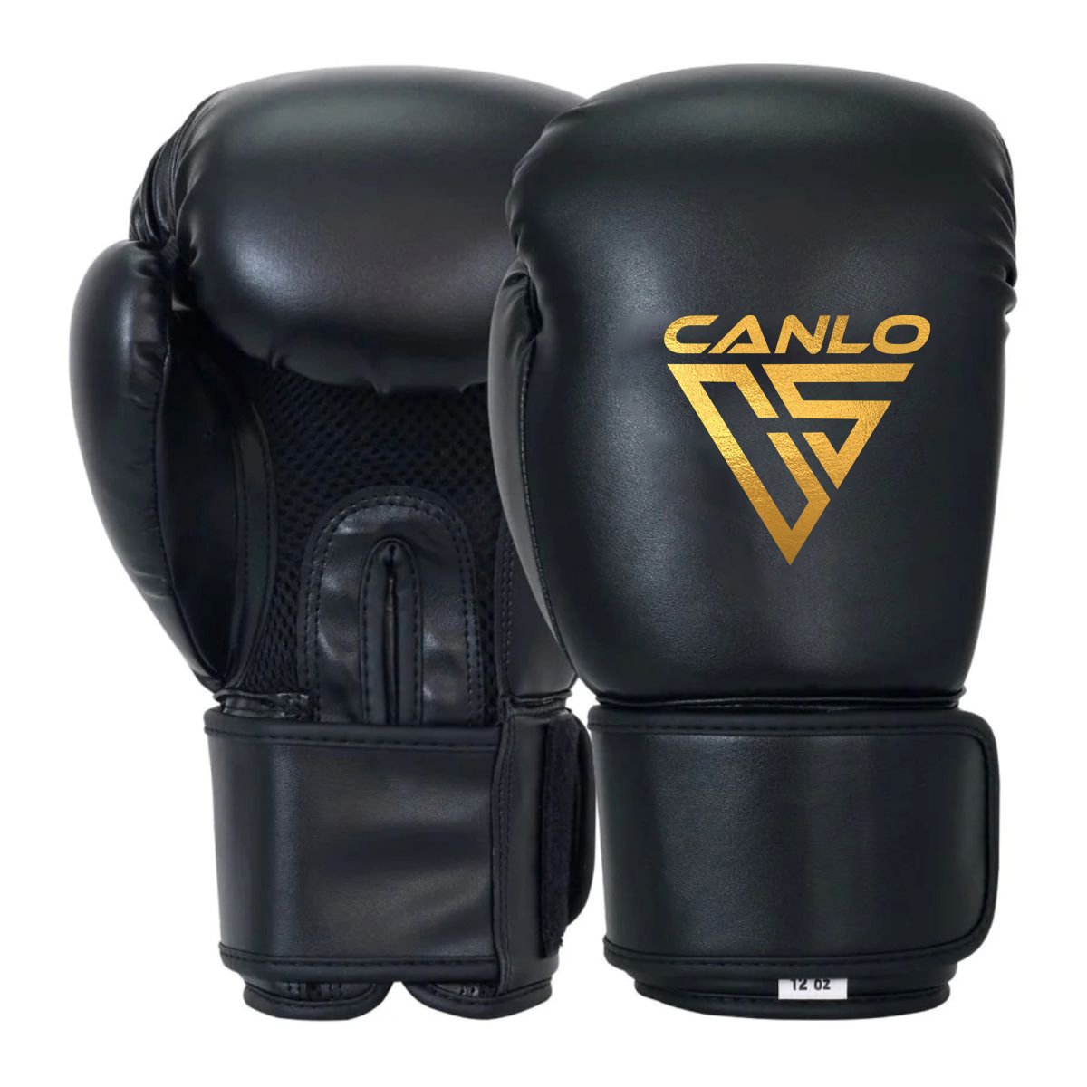 Canlo Boxing Gloves - Front view Rex leather with mesh palm